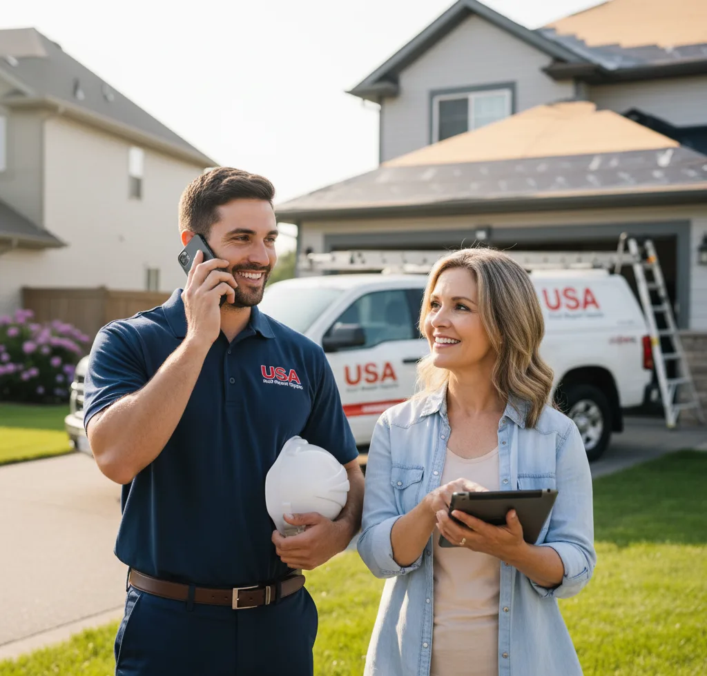 USA Roof Repair Experts customer support in Estherville